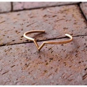 SOKO V Cuff Brass Bracelet